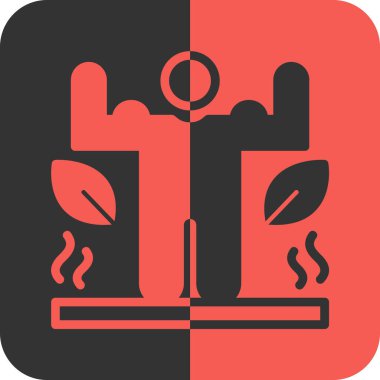 Bitki simgesi olan bir bitkinin vektör çizimi