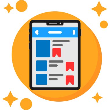 akıllı telefon simgesi vektör illüstrasyonu