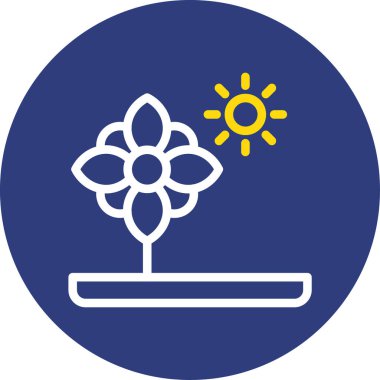 Çiçek. Web simgesi basit illüstrasyon