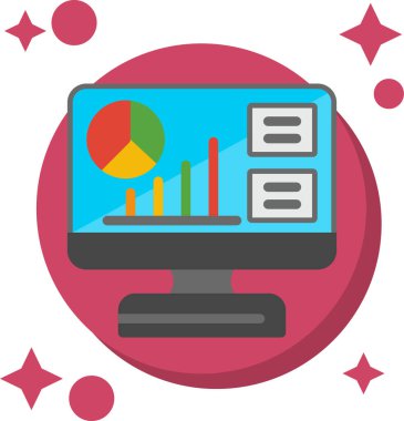 iş veri analiz simgesi düz biçimli