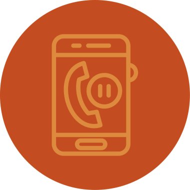 cep telefonu arama simgesi rozet biçiminde