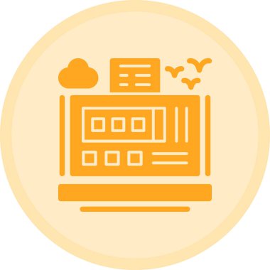 Modern bir simgenin vektör illüstrasyonu