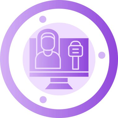 Bir yıldızlı bilgisayarın vektör çizimi