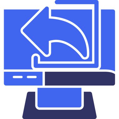 Bilgisayar. Web simgesi basit illüstrasyon