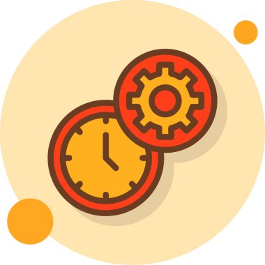 Zaman yönetimi simgesi vektör illüstrasyonu