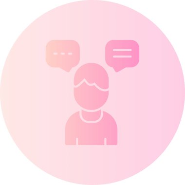 Basit iletişim simgesi, vektör illüstrasyonu