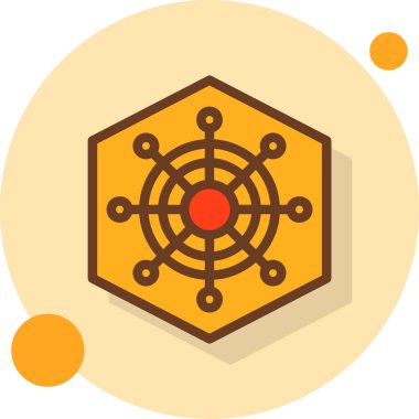 Bir güneş panelinin modern bir simgesinin vektör illüstrasyonu