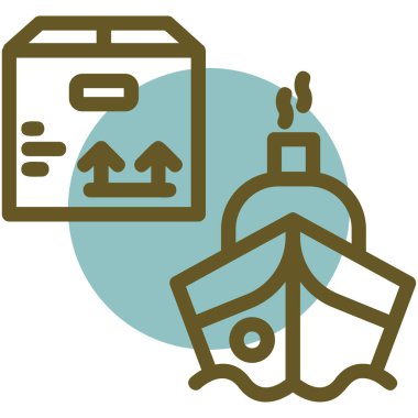 Kargo kutsal kişilerin resmi, vektör çizim