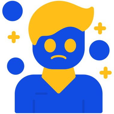 Maskeli üzgün adam.