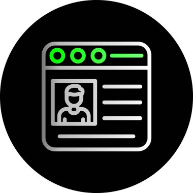 Kimlik simgesi, vektör illüstrasyonu