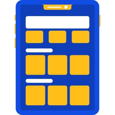 Hesap makinesi. Web simgesi basit illüstrasyon