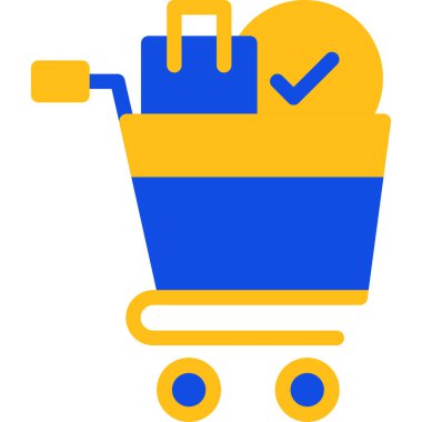 Alışveriş sepeti. Basit resimleme