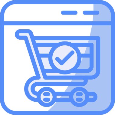 Alışveriş. Web simgesi basit illüstrasyon