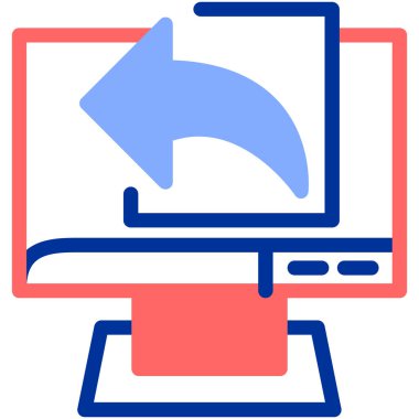  Düz bilgisayar. Basit simge