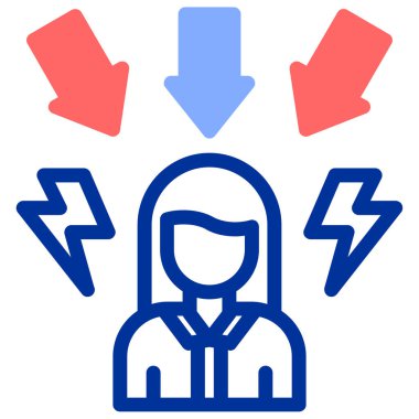 Kadın. Web simgesi basit illüstrasyon