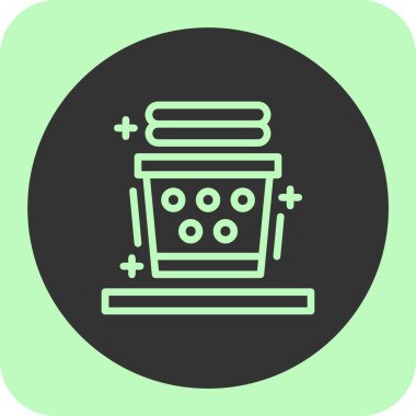 Yiyecek ve içecek ikonunun vektör illüstrasyonu