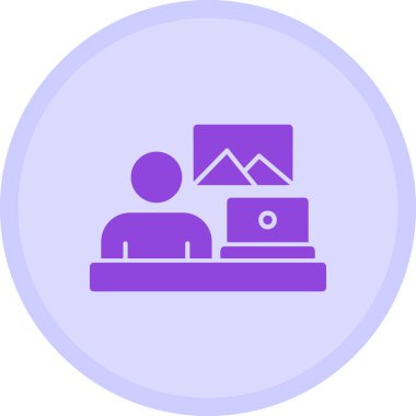 Bilgisayar. Web simgesi basit illüstrasyon