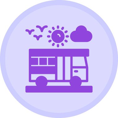 Tramvay. Web simgesi basit illüstrasyon