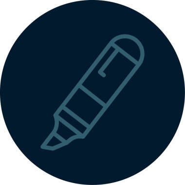 Beyaz arkaplan, vektör ve resimde izole edilmiş kalem düzlüğü simgesi