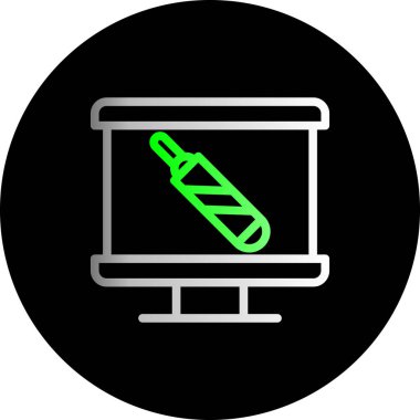 Bilgisayar vektör çizim simgesi