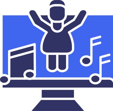 çocuk çalma simgesi, vektör illüstrasyonu