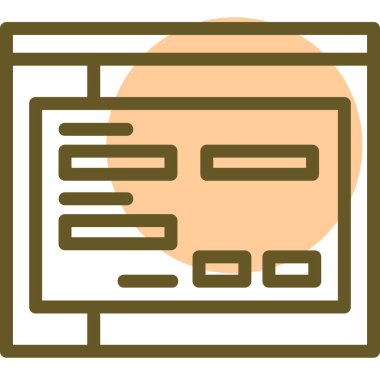 Bir web simgesinin vektör illüstrasyonu