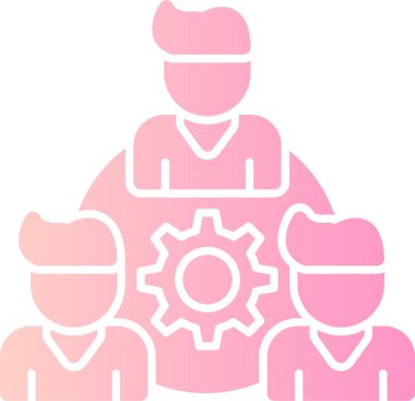 Kadın işçi simgesi, vektör illüstrasyonu