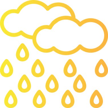 yağmur simgesi, basit vektör çizim