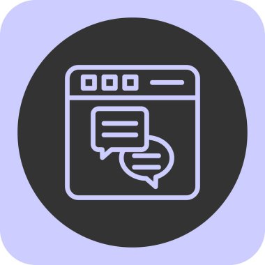 Sohbet simgesi, vektör çizimi