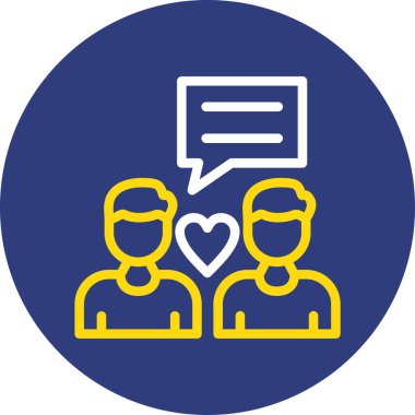 Sohbet simgesinin vektör illüstrasyonu