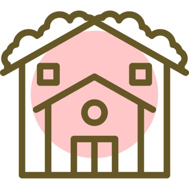 Ev. Web simgesi vektör illüstrasyonu