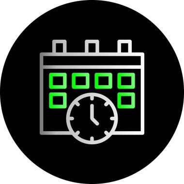 Saat simgesi, vektör illüstrasyonu