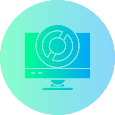 Bilgisayar. Web simgesi basit tasarım