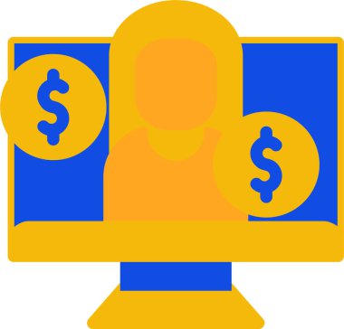 Para için. Web simgesi basit illüstrasyon