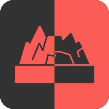 vektör dağ simgesi illüstrasyonu