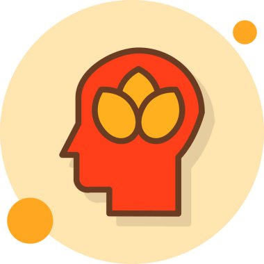 Beyin yaratıcı fikir simgesi - özet biçimi