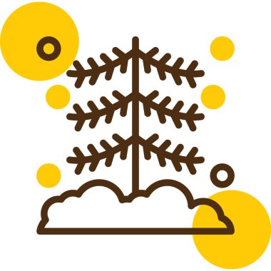 vektör çizim tasarım Noel ağacı simgesinin