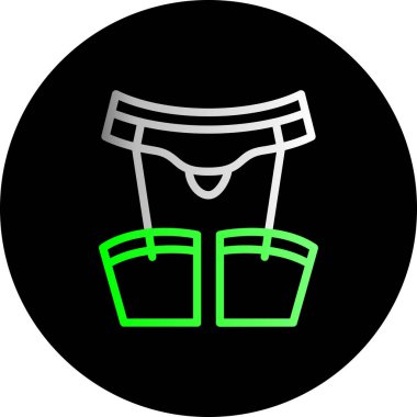 iki pantolon düz vektör dekoru