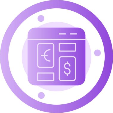 Avro sikke simgesi, modern basit vektör illüstrasyonu