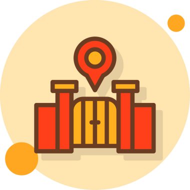 konum haritası simgesi, modern vektör illüstrasyonu