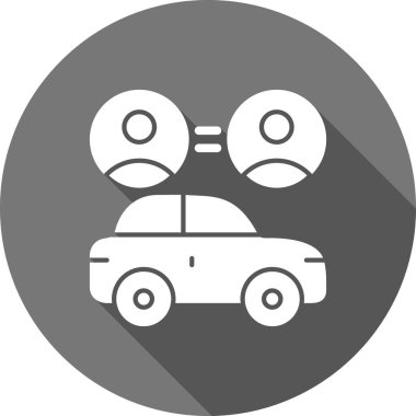 Araba simgesinin vektör illüstrasyonu