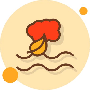 Sonbahar. Web simgesi basit illüstrasyon