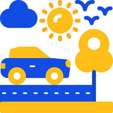 - Araba. Web simgesi basit illüstrasyon