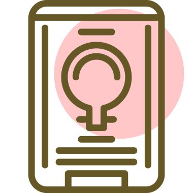 Bir smartphone simge vektör çizim