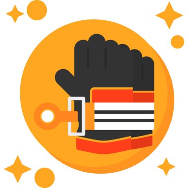 Eldiven simgesi, vektör illüstrasyonu