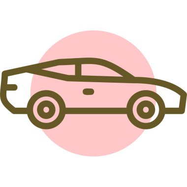 - Araba. Web simgesi basit illüstrasyon