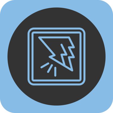 Şimşek simgesinin vektör illüstrasyonu