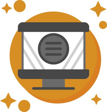 bilgisayar ekranı simgesi, vektör illüstrasyonu