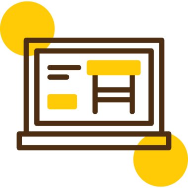 Bilgisayar. Web simgesi basit illüstrasyon