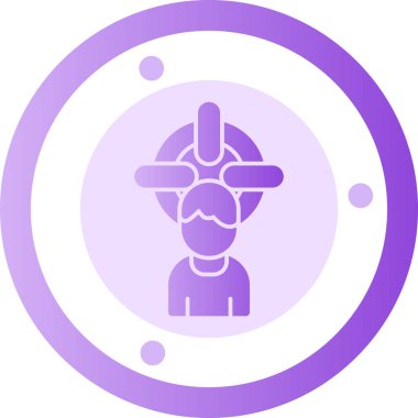 Şapkalı ve dairesel çerçeveli bir adam.